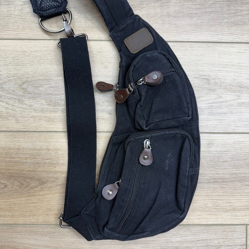 Rothco Canvas Sling Bag Crossbody Shoulder Backpack Travel Daypack Tactical - Picture 2 of 11